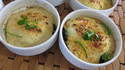 Recette Oeufs mollets à la florentine