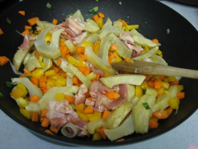 Crevettes et moules aux artichauts - 7.4