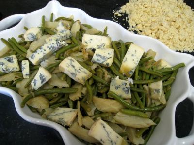 Crumble aux haricots verts et sa crème d'ail - 12.3