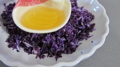Recette Chou rouge aux pommes et crudités