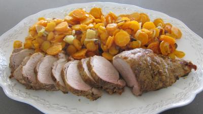 Recette Mignon de porc aux carottes et sa sauce aux clémentines