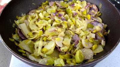 Vitelottes et légumes aux filets de dinde panés - 9.4