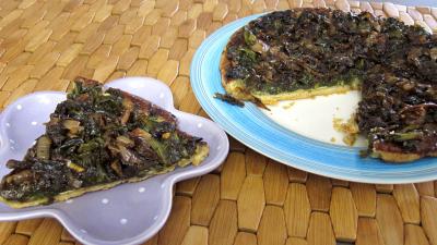 Recette Tatin aux oignons et aux épinards