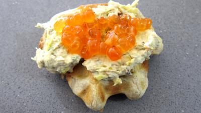 Gaufrettes aux oeufs de saumon - 7.2