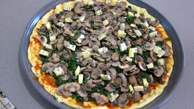 Pizza aux épinards et aux champignons - 8.4