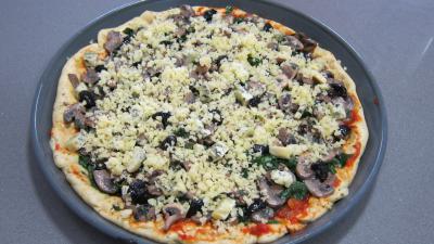 Pizza aux épinards et aux champignons - 9.2
