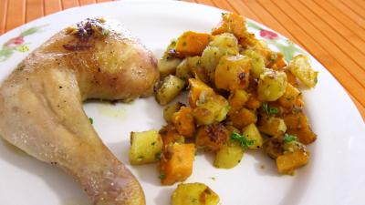 Recette Panais et patates douces aux épices 