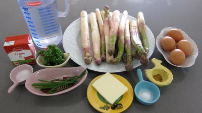 Ingrédients pour la recette : Flans d'asperges 