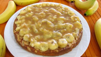 Recette Gâteau aux amandes et aux bananes