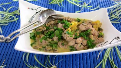 plat complet : Plat de filets mignon de porc ananas et crème de coco