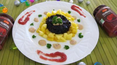 Boudins aux pommes et ananas à la purée de framboises Vitabio - 13.1