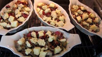 Recette Cassolettes de pain au munster 