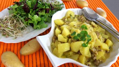 plat complet : Coupe de Massamam d'agneau