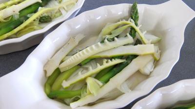 Pousses de bambou et asperges gratinées - 9.3