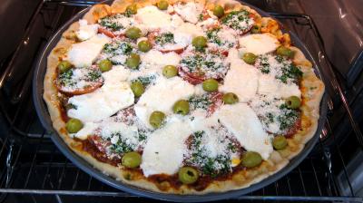 Pizza à la laitue et mozzarella - 10.1
