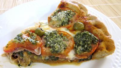 Recette Pizza à la laitue et mozzarella