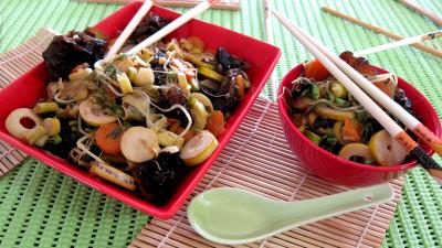 Image : recette Germes de soja et pousses de bambou au gingembre