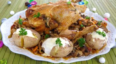 Cuisson à la cocotte : Plat de faisan au chou et aux carottes
