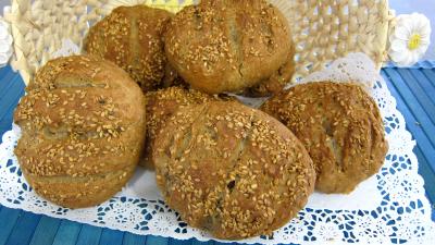 Image : Boules de pain au levain à l'ancienne