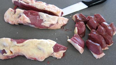 Magrets en brochettes à la plancha en salade - 5.1
