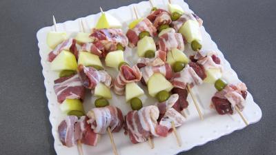 Magrets en brochettes à la plancha en salade - 6.2