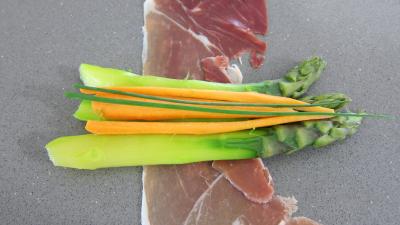 Recette Ballotins d'asperges, d'haricots beurre et carottes