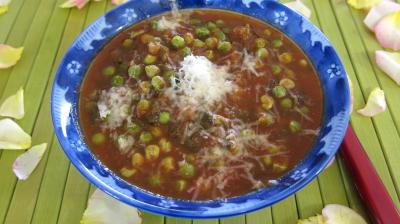 Image : recette Sauce tomate aux petits pois