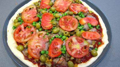 Pizza aux petits pois et aubergines - 10.1