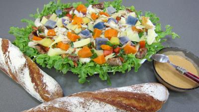 Recette Salade de pommes de terre, bleue d'Artois ou Valfi