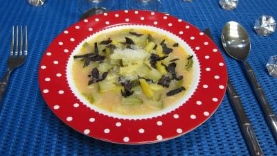 Image : recette Soupe de courgette facile au micro-ondes