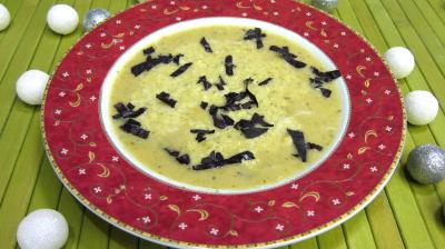 Au micro-ondes : Grand bol de potage au courgette au micro-ondes