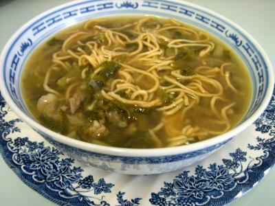 Soupes & potages : Bol de soupe de boeuf et nouilles façon chinoise