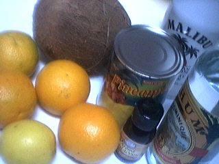 Ingrédients pour la recette : Punch à la noix de coco