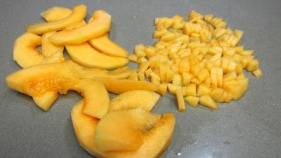 Verrines de melon au fromage blanc - 1.3
