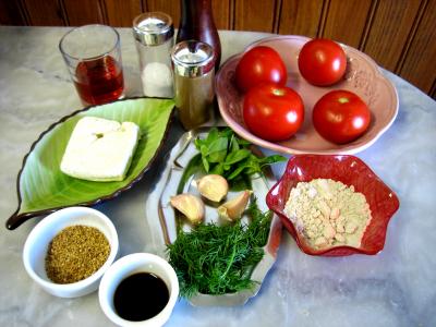 Ingrédients pour la recette : Tomates farcies au tofu