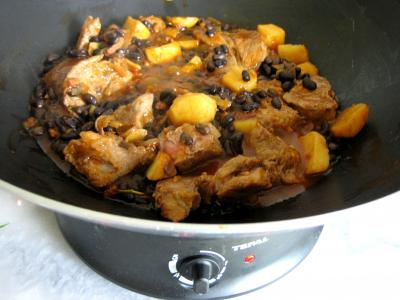 Recette Epaule de veau aux haricots noirs