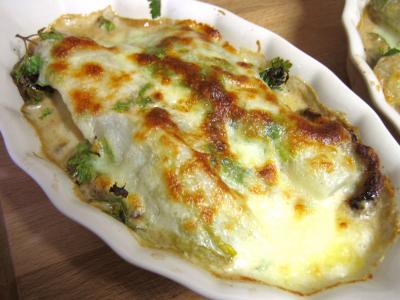 Fromages : Cassolette d'escalopes de veau aux endives et mozzarella