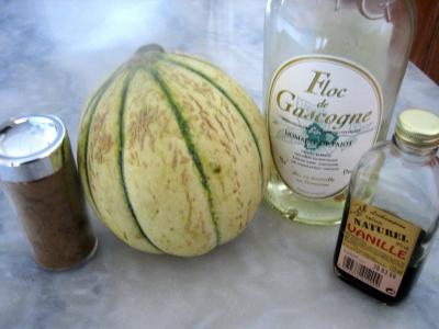 Ingrédients pour la recette : Soupe de melon au Floc de Gascogne