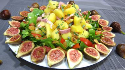 salade : Assiette de salade de figues à l'estragon