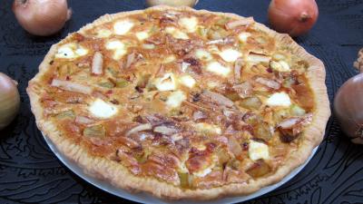 Recette Tarte aux courgettes et piment doux
