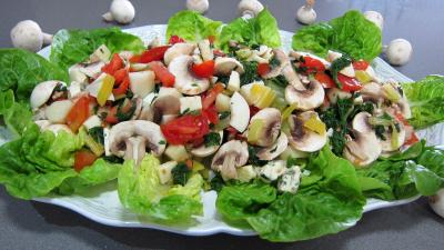 champignon : Plat de bettes en salade