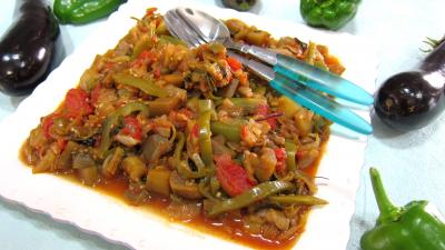 aubergine : Assiette d'aubergines à la mexicaine