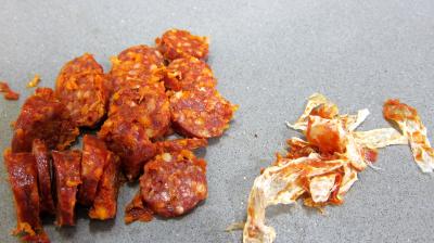 Courgettes au chorizo et cheveux d'ange - 1.3