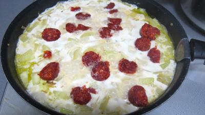 Courgettes au chorizo et cheveux d'ange - 5.4
