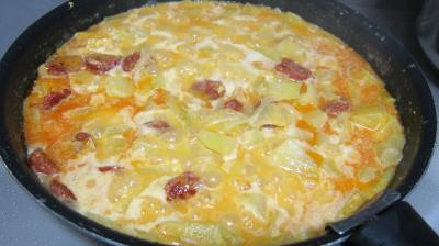 Recette Courgettes au chorizo et cheveux d'ange