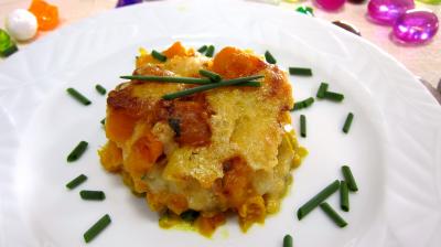 Recettes végétariennes : Assiette de gratin de potimarron