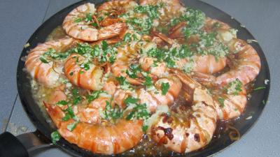 Recette Gambas flambées