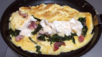 Recette Omelette au chèvre et pissenlits