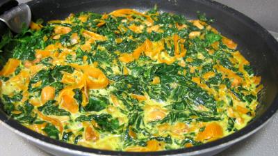Recette Epinards et oeufs à l'indienne à ma façon
