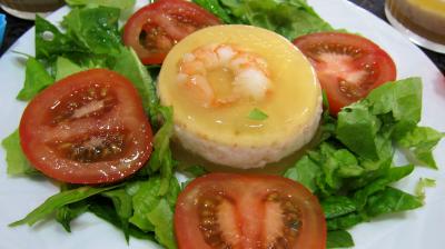 Recette Mousse de gambas à la gelée d'orange